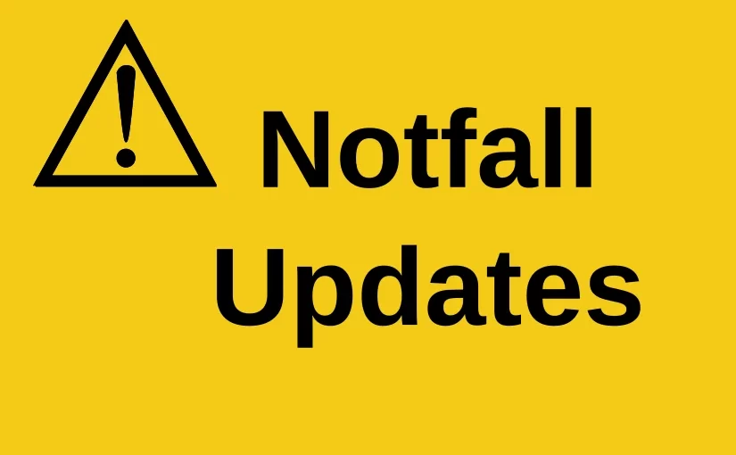 Notfall-Updates