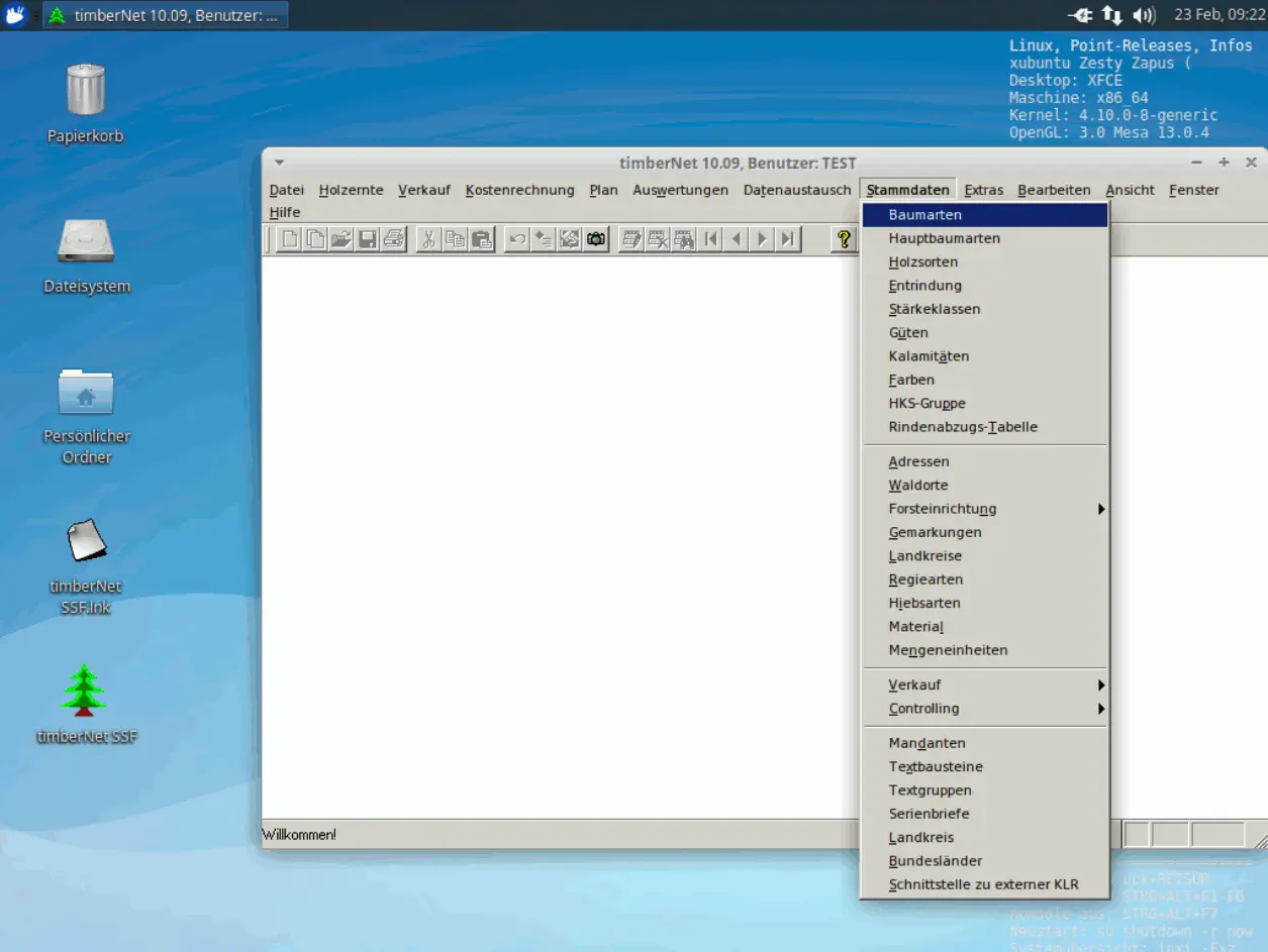 TimberNet-Stammdaten